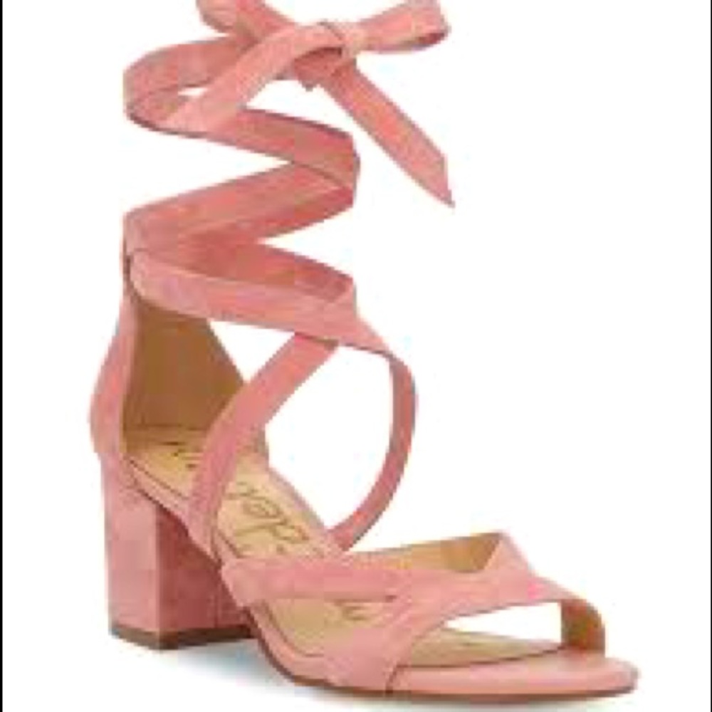 Sam Edelman pink suede Sheri sandals. NO BOX
